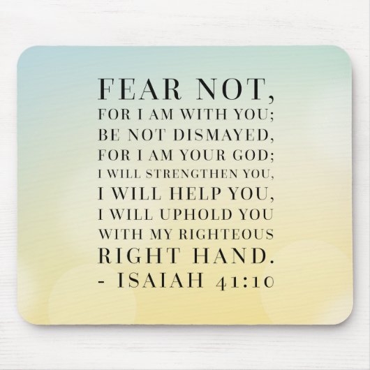 Isaiah 41:10 Bijbelcitaat Muismat (Voorkant)