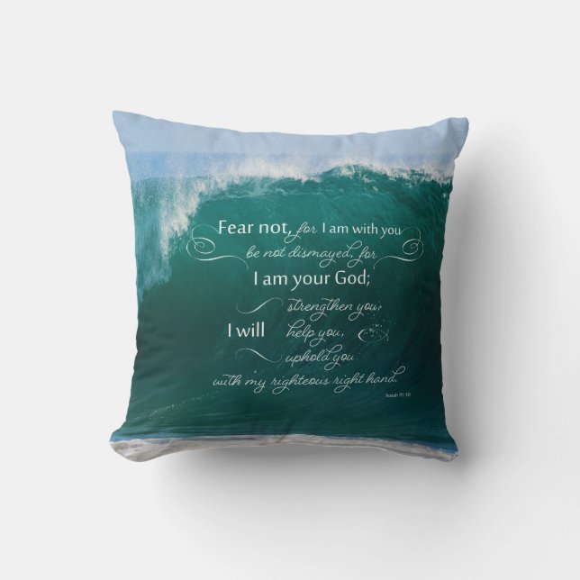 Isaiah 41 10 Bijbelverse Pillow Kussen (Voorkant)