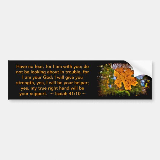 Isaiah 41:10 bumpersticker (Voorkant)