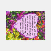 ISAIAH 41:10 FLORAL ONTWERP FLEECE DEKEN (Voorkant (Horizontaal))
