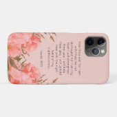 Isaiah 41:10 iPhone 11 Pro Case | Pink Florals (Achterkant (horizontaal))