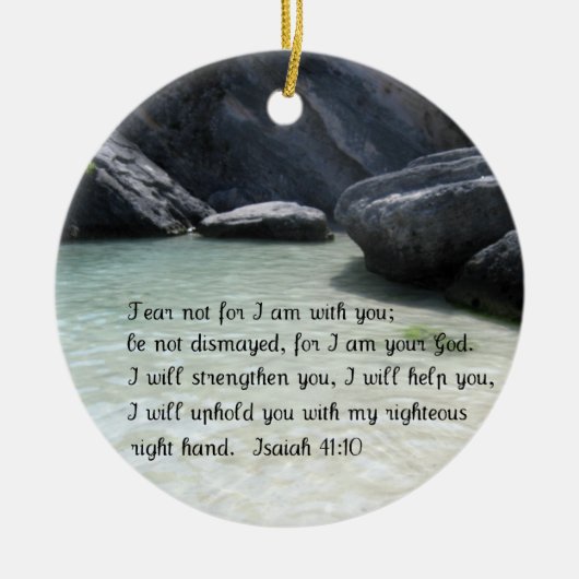 Isaiah 41:10 keramisch ornament (Voorkant)