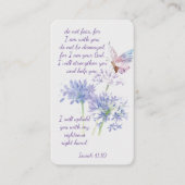 Isaiah 41:10 Memorial Memory Card voor scripts Visitekaartje (Voorkant)
