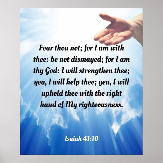 Isaiah 41:10 poster (Voorkant)