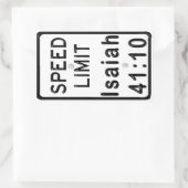 Isaiah 41:10 rechthoekige sticker (Tas)