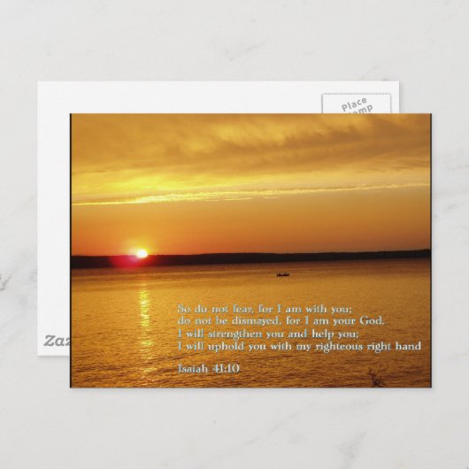 Isaiah 41:10 Sunset Briefkaart (Voorkant / Achterkant)