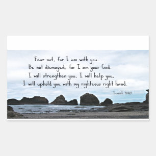 Isaiah 41:10 Vrees niet voor mij... Rechthoekige Sticker
