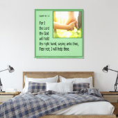 Isaiah 41:13 canvas afdruk (Insitu (Slaapkamer))