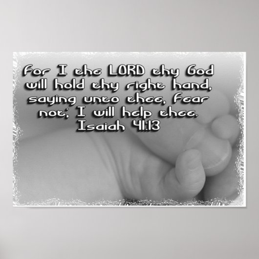 ISAIAH 41:13 CRAINTE NON - POSTER (Devant)