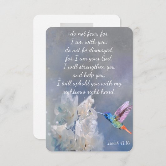 Isaiah 41:1 Bijbelscripts Bedankt Aangepast (Voorkant / Achterkant)