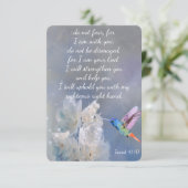 Isaiah 41:1 Bijbelscripts Bedankt Aangepast (Staand voorkant)