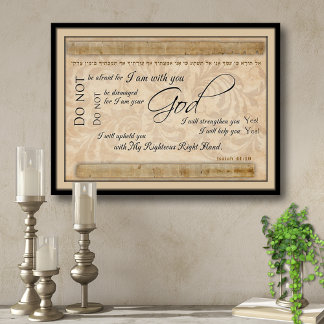 Isaiah 41 Ik ben je God, ik ben met je Art Print