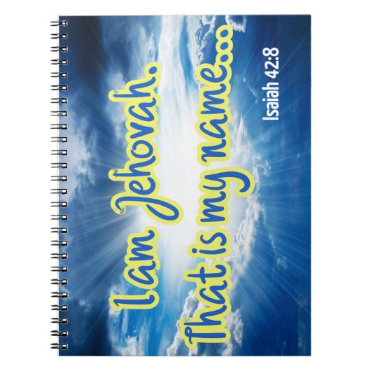Isaiah 42:8 notitieboek (Voorkant)