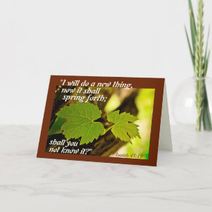 Isaiah 43:19 Bijbelverse, ik zal iets nieuws doen Bedankkaart