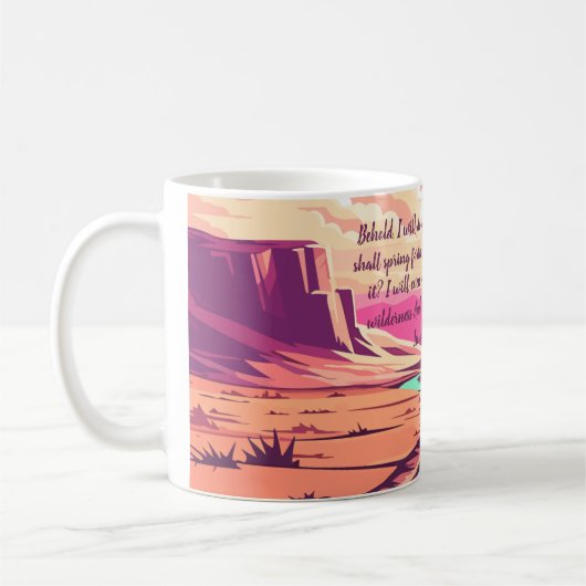 Isaiah 43:19 Coffee Mug River Desert (Gauche)