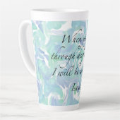 Isaiah 43:2 Als je gaat... Latte Mok (Linkerhoek)