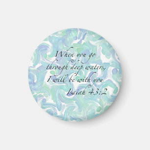 Isaiah 43:2 Als je gaat... Magnet Magneet