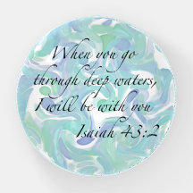 Isaiah 43:2 Als je gaat... Paperweight