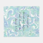 Isaiah 43:2 Als je gaat... vlooienbak Fleece Deken (Voorkant (Horizontaal))