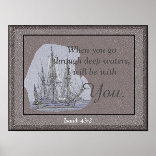 Isaiah 43:2 — kunstdruk poster (Voorkant)