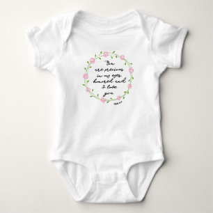 Isaiah 43:4 edele in mijn Bijbel Verse Wreath Romper