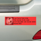 Isaiah 44:2 Pro Life Bumper Sticker (En voiture)