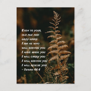 Isaiah 46:4 Ik ben Hij die je Briefkaart zal onder