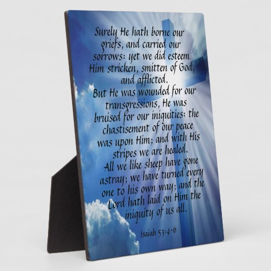 Isaiah 53:4-6 fotoplaat (Zijkant)
