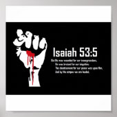 Isaiah 53:5 poster (Voorkant)
