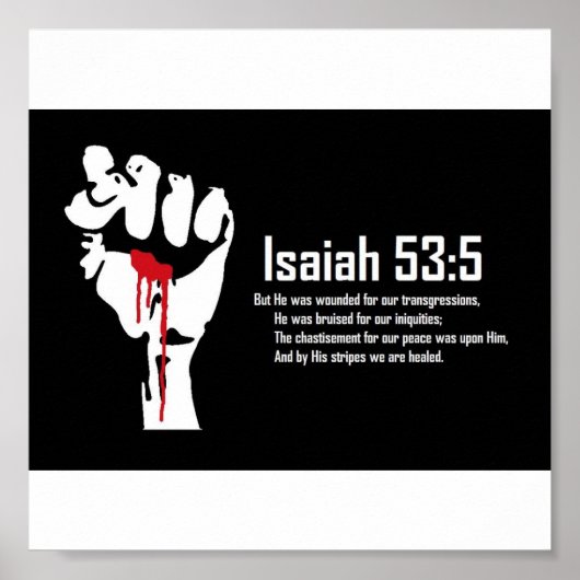 Isaiah 53:5 poster (Voorkant)