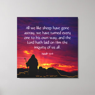 Isaiah 53:6 canvas afdruk