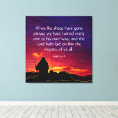 Isaiah 53:6 canvas afdruk (Insitu (Houten vloer))