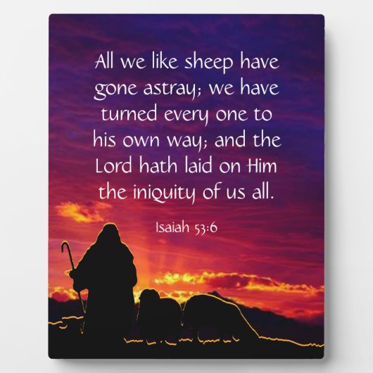 Isaiah 53:6 fotoplaat (Voorkant)