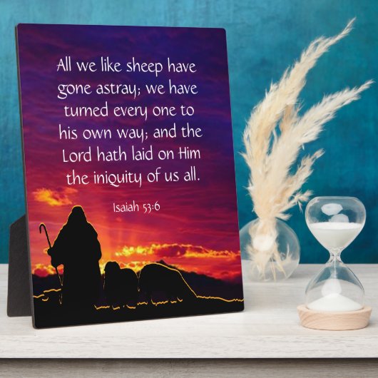 Isaiah 53:6 fotoplaat (Zijkant)