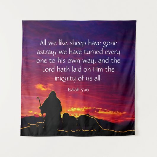 Isaiah 53:6 wandkleed (Voorkant)