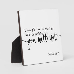 Isaiah 54:10 Bijbelscriptpatroon handschrift Fotoplaat