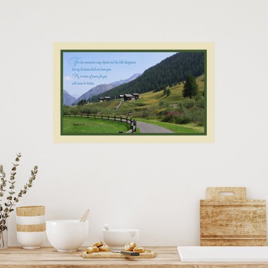 Isaiah 54:10 Manuscriptenafdrukken Poster (Keuken)