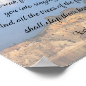 Isaiah 55:12, Bijbelversie Poster (Hoek)