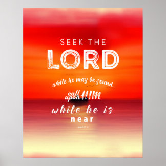 Isaiah 55: 6 bijbelse geschenken voor geschriften poster