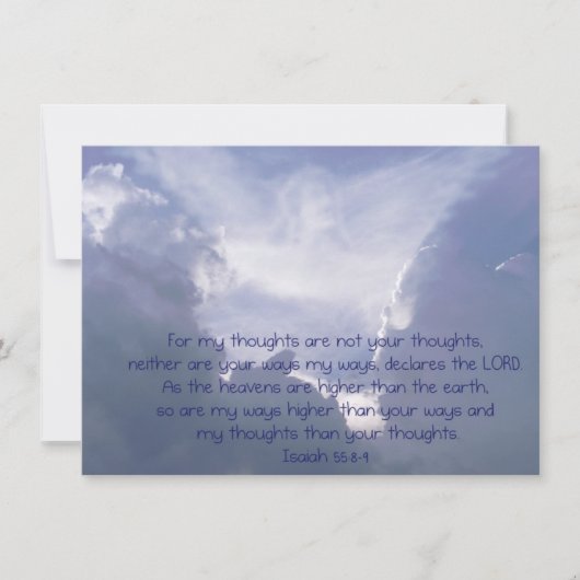 Isaiah 55 Bijbelse Scriptviering van het leven Kaart (Voorkant)