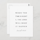 Isaiah 60:22 When the Time is Right Briefkaart (Voorkant / Achterkant)