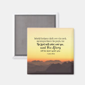 Isaiah 60:2 Darkness bedekt de aardBijbel Magneet (Voorkant / Achterkant)