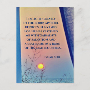 Isaiah 61:10 Ik ben erg blij in de Bijbel van de H Briefkaart