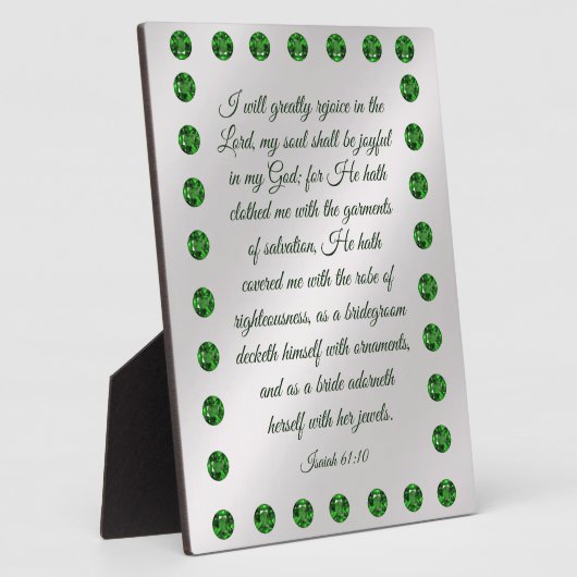 Isaiah 61:10 Plaque Fotoplaat (Zijkant)