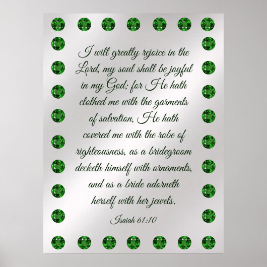 Isaiah 61:10 Poster (Voorkant)