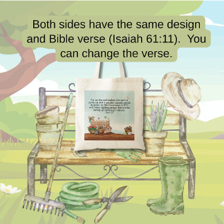 Isaiah 61:11 Bible Verse Spring Garden Tote Bag