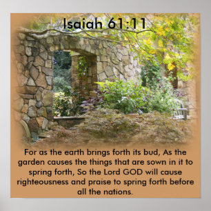 Isaiah 61:11 poster