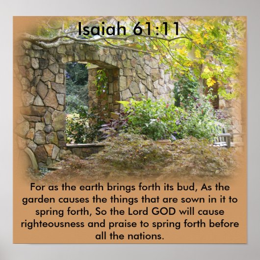 Isaiah 61:11 poster (Voorkant)