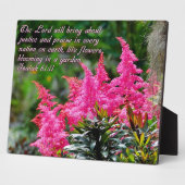 Isaiah 61:11 Roze Floral Inspirerend Fotoplaat (Zijkant)