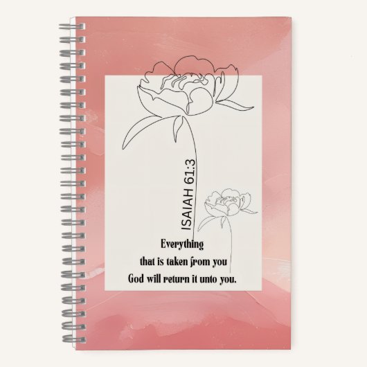 Isaiah 61:3 Spiral Notebook  Notitieboek (Voorkant)